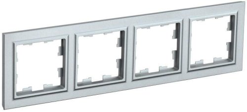 Рамка универсальная IEK Brite РУ-4-БрА 4-м. алюминий  картинка